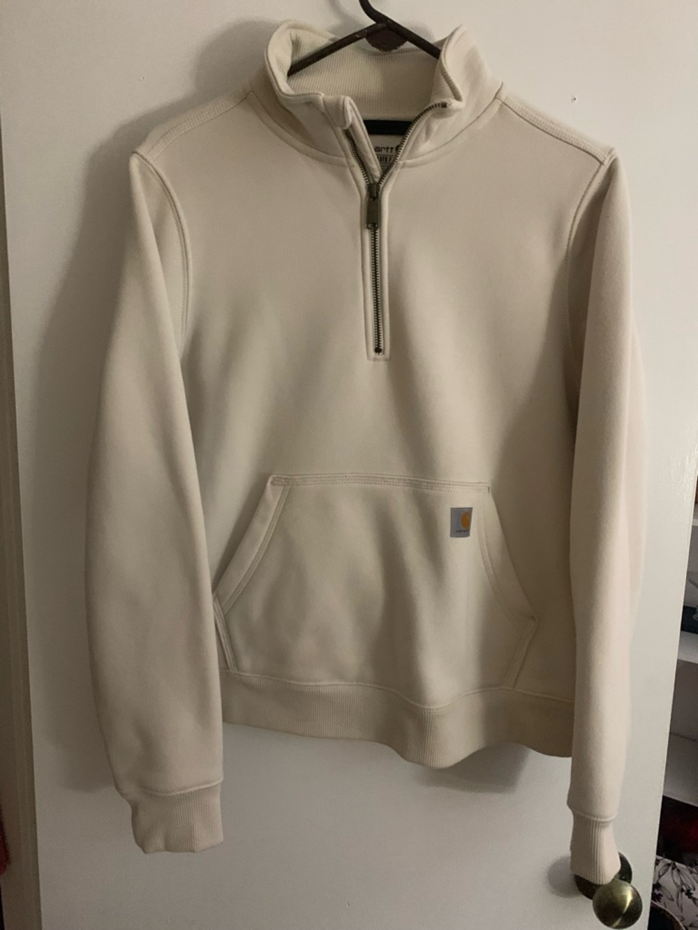 Carhartt Men’s Cream Half-Zip Pullover Sweatshirt